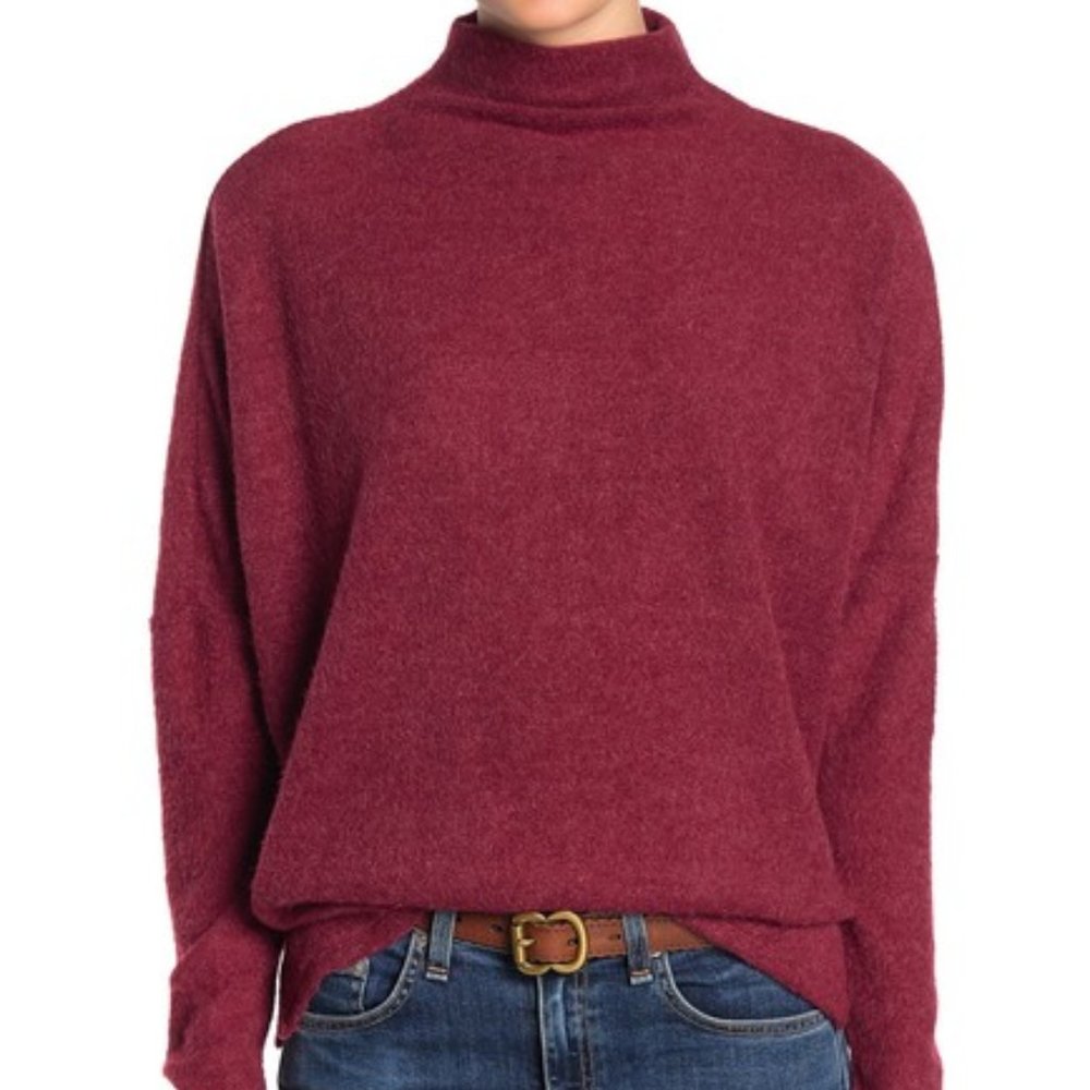 New MELLODAY Funnel Neck Soft Knit Pullover XS